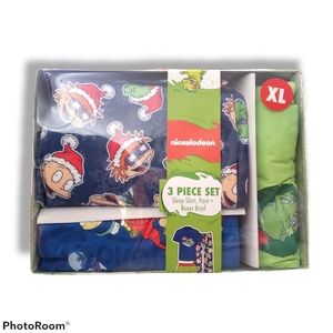3 piece sleep shirt pants boxer brief Rugrats nickelodeon under brands size XL